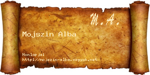 Mojszin Alba névjegykártya
